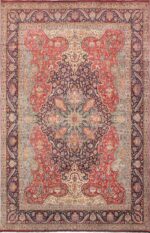 Large Jewel Tone Vintage Persian Tabriz Rug 60041 by Nazmiyal