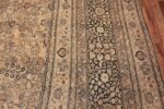 oversize neutral earth tone color persian khorassan rug 49427 border Nazmiyal