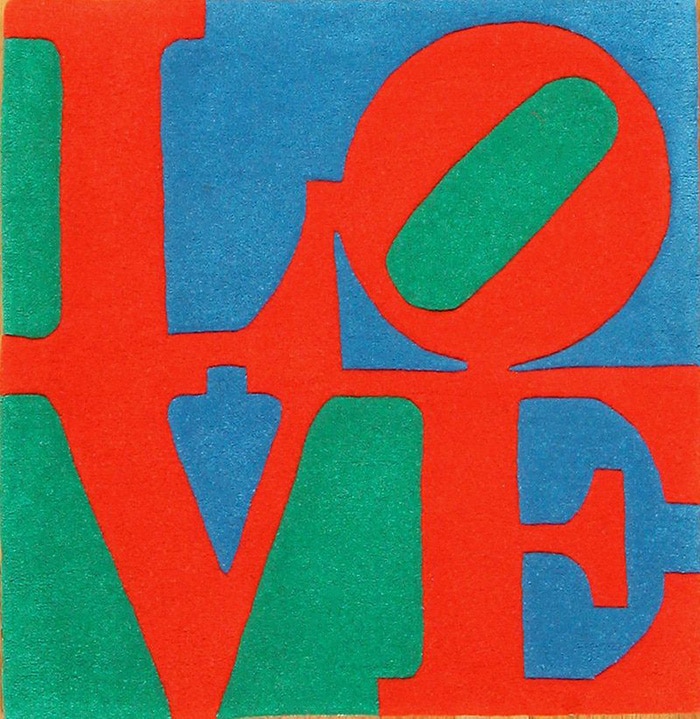 Robert Indiana modern art modern art Love rug by artist Robert Indiana #49470 by Nazmiyal