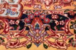 silk and wool large geometric vintage tabriz persian rug 60033 closeup Nazmiyal