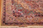silk and wool large geometric vintage tabriz persian rug 60033 corner Nazmiyal