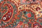 silk and wool large geometric vintage tabriz persian rug 60033 scrolls Nazmiyal