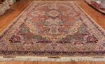 silk and wool large geometric vintage tabriz persian rug 60033 whole Nazmiyal