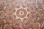 silk and wool large vintage tabriz persian rug 60012 center Nazmiyal