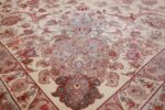 silk and wool large vintage tabriz persian rug 60012 design Nazmiyal