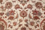 silk and wool large vintage tabriz persian rug 60012 flowers Nazmiyal