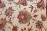 silk and wool large vintage tabriz persian rug 60012 peony Nazmiyal