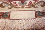 silk and wool large vintage tabriz persian rug 60012 signature Nazmiyal