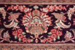 large silk vintage qum persian rug 60022 green Nazmiyal