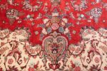 large silk vintage qum persian rug 60022 vase Nazmiyal
