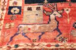 soccer field design antique tribal persian gashgai rug 49577 deer Nazmiyal
