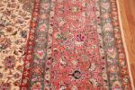 square floral silk and wool vintage tabriz persian rug 60021 border Nazmiyal