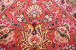 square floral silk and wool vintage tabriz persian rug 60021 knots Nazmiyal