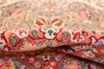 square floral silk and wool vintage tabriz persian rug 60021 pile Nazmiyal