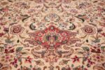 square floral silk and wool vintage tabriz persian rug 60021 tiara Nazmiyal
