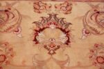 square silk and wool vintage tabriz persian rug 60026 closeup Nazmiyal