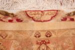square silk and wool vintage tabriz persian rug 60026 signature Nazmiyal