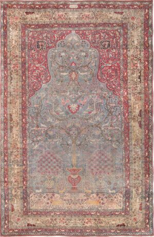 Mythical Antique Tree of Life Design Persian Tehran Rug 49197 by Nazmiyal