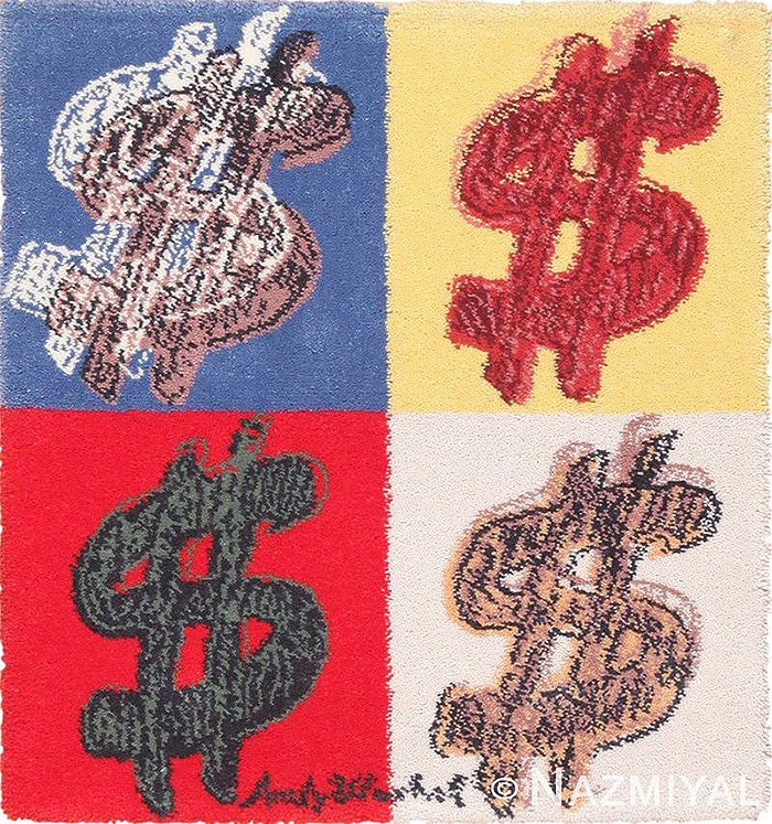 Andy Warhol Dollar Sign Pop Art Rugs 49671 by Namziyal
