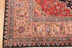 vintage large wool and silk persian tabriz rug 60044 corner Nazmiyal