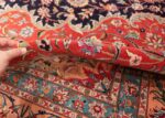 vintage large wool and silk persian tabriz rug 60044 pile Nazmiyal
