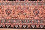 vintage large wool and silk persian tabriz rug 60044 plant Nazmiyal