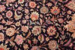 vintage large wool and silk persian tabriz rug 60044 scrolls Nazmiyal