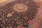 vintage large wool and silk persian tabriz rug 60044 side Nazmiyal