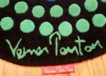 vintage round scandinavian verner panton polka dot rug 49684 red Nazmiyal