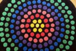 vintage round scandinavian verner panton polka dot rug 49684 top Nazmiyal