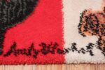vintage scandinavian andy warhol dollar sign art rug 49671 signature Nazmiyal