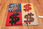 vintage scandinavian andy warhol dollar sign art rug 49671 whole Nazmiyal
