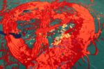 vintage scandinavian rug by sam francis 49703 heart Nazmiyal