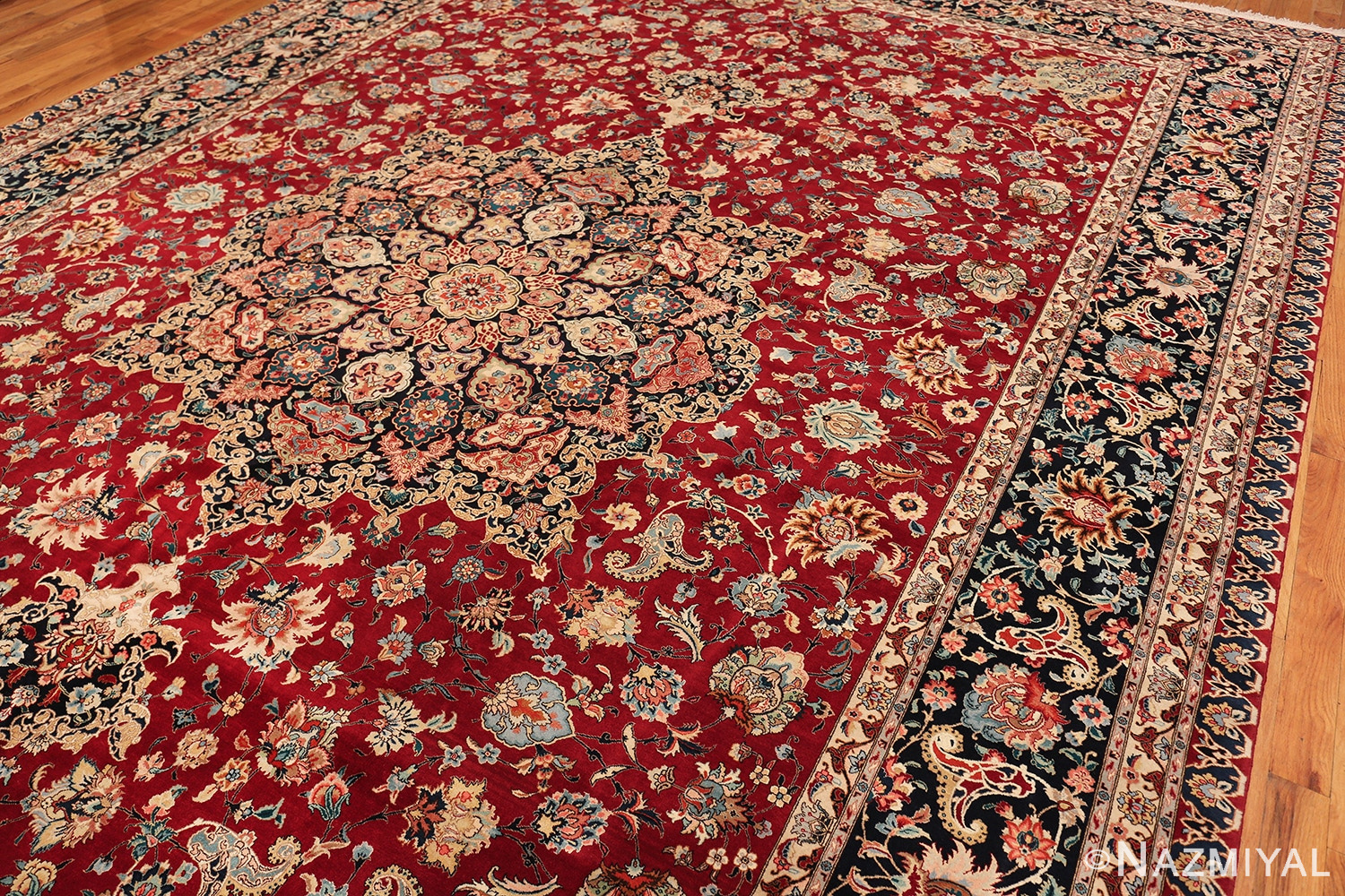 fine red color large vintage persian tabriz rug 60046 whole Nazmiyal