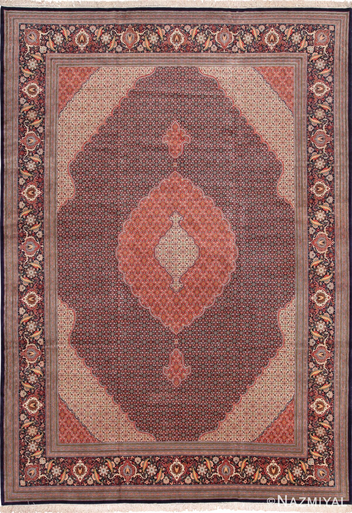 Large Vintage Herati Design Persian Tabriz Rug 60028 by Nazmiyal