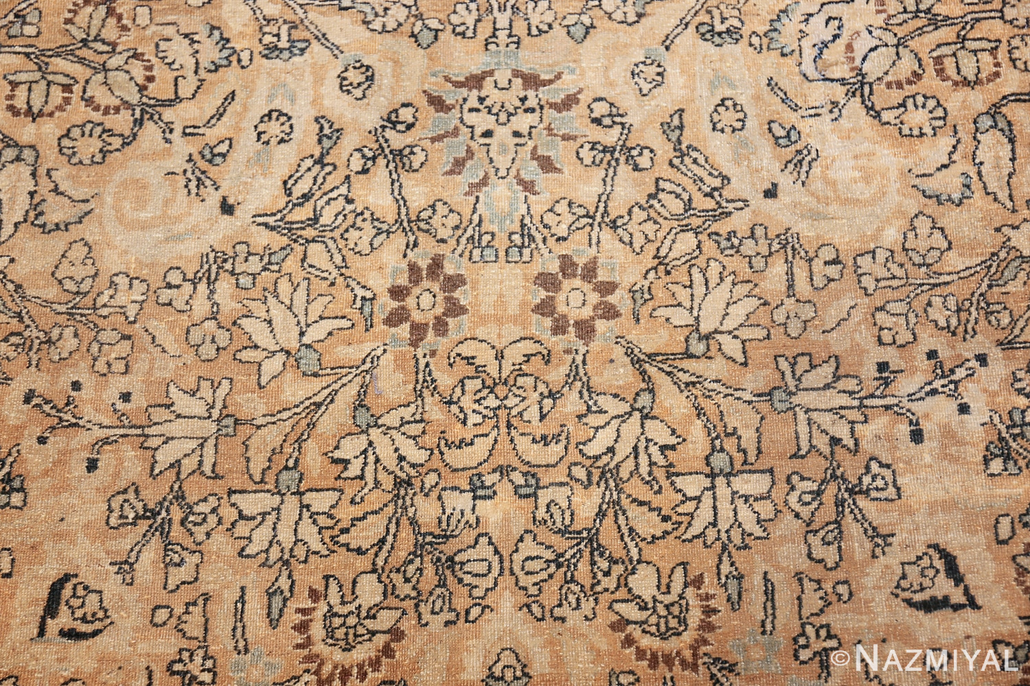 oversize neutral earth tone color persian khorassan rug 49427 ivory Nazmiyal