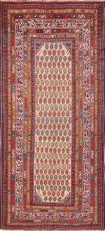 Wide Hallway Antique Tribal Persian Qashqai Runner Rug 49425 by Nazmiyal