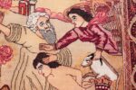 antique biblical persian kerman rug 49735 sheep Nazmiyal
