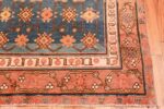 antique blue background east turkestan khotan rug 49674 corner Nazmiyal