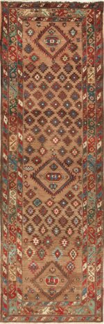 Tribal Antique Persian Bakshaish Runner Rug 49712 by Nazmiyal