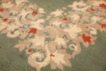 antique green color square french art deco rug by leleu 49690 side Nazmiyal