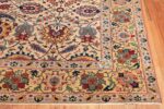 antique sickle leaf design persian tabriz rug 49723 corner Nazmiyal