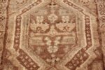 brown earth tone color vintage persian malayer runner rug 49713 flower Nazmiyal