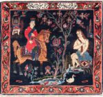 Pictorial Shirin and Khosrow Scenic Persian Sarouk Rug 49747 - nazmiyal