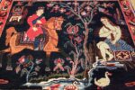 pictorial shirin and farhad scenic persian sarouk rug 49747 field Nazmiyal