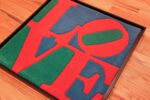 small size modern love rug by robert indiana 49739 side Nazmiyal