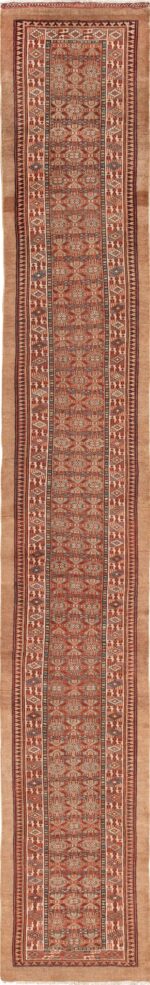 Tribal Long and Narrow Antique Persian Serab Runner Rug 49720 - Nazmiyal
