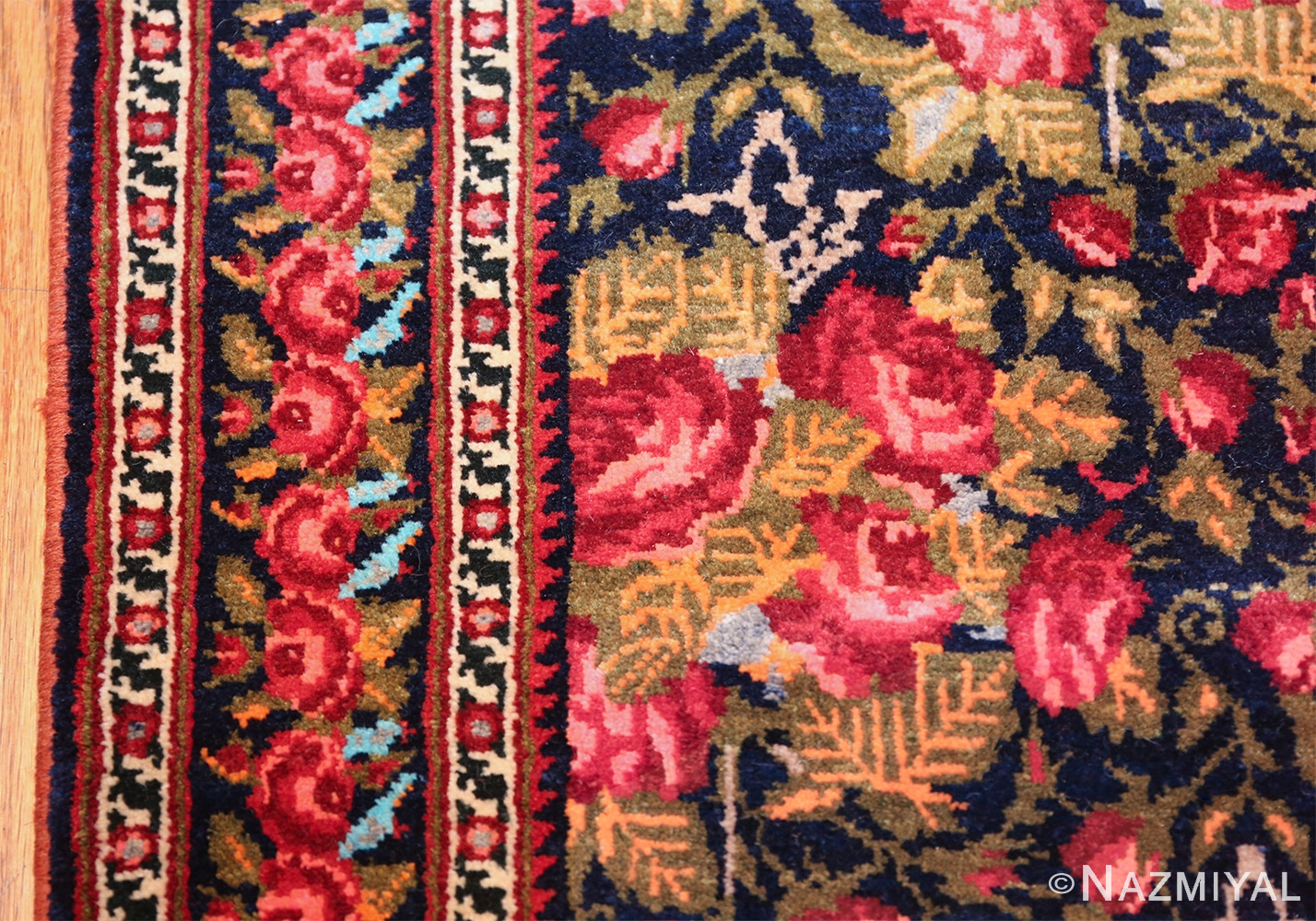 vintage small size persian qashqai rug 49738 border Nazmiyal