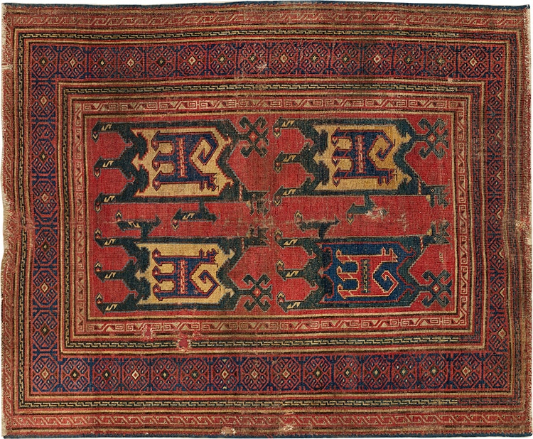 14th Century Marby Carpet From the Met Museum 14th Century Marby Carpet From the Met Museum - Nazmyiyal