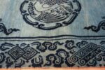 Antique Blue Background Tibetan Rug 49795 detailed design Nazmiyal